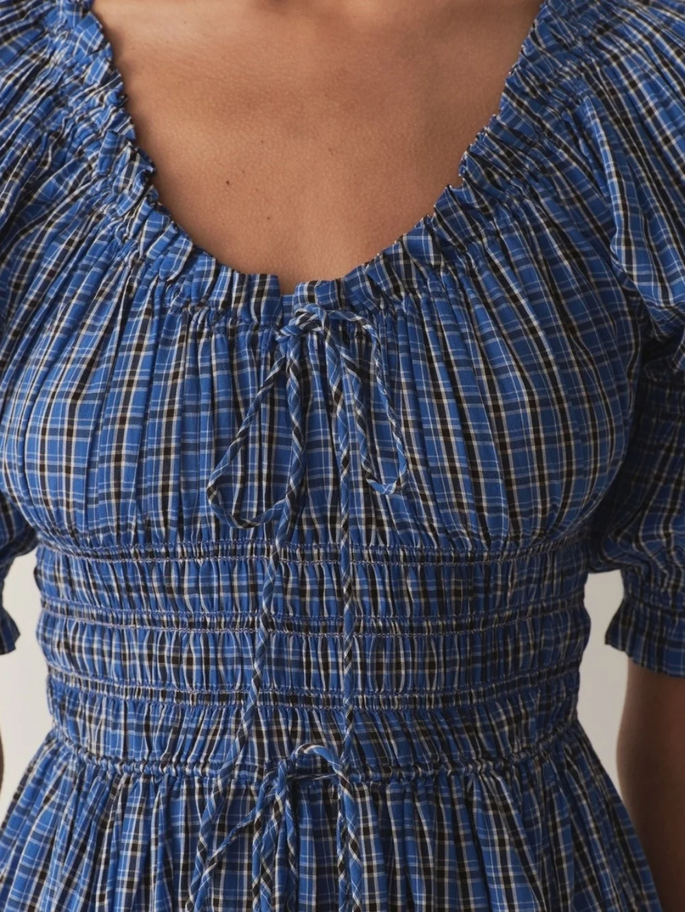 NWOT Doen Ischia in cassis check, large - Picture 2 of 10